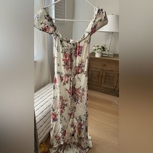 Aguste floral pink and white dress